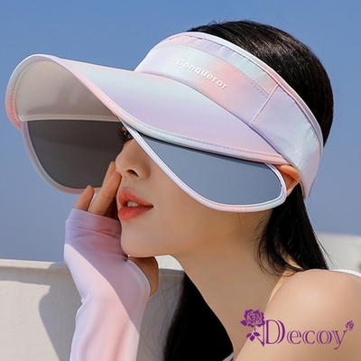 Decoy 彩虹少女 漸層伸縮帽沿防曬遮陽帽