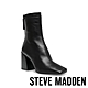 STEVE MADDEN-CRITICAL 後拉鍊小方頭粗跟靴-黑色 product thumbnail 1