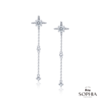 SOPHIA 蘇菲亞珠寶 - 尋星 14K金 主鑽總重20分 鑽石耳環