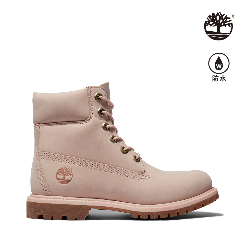 Timberland 女款淺粉色磨砂革TIMBERLAND PREMIUM防水6吋靴|A5SRF662