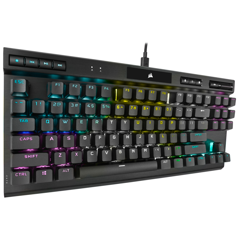 CORSAIR海盜船】 K70 RGB TKL機械式電競鍵盤/銀軸/80%/CH-9119014-NA