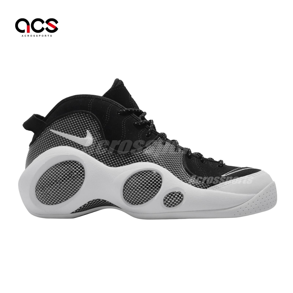 Nike 籃球鞋Air Zoom Flight 95 飛人OG 男鞋復古車輪鞋黑白DM0523-001