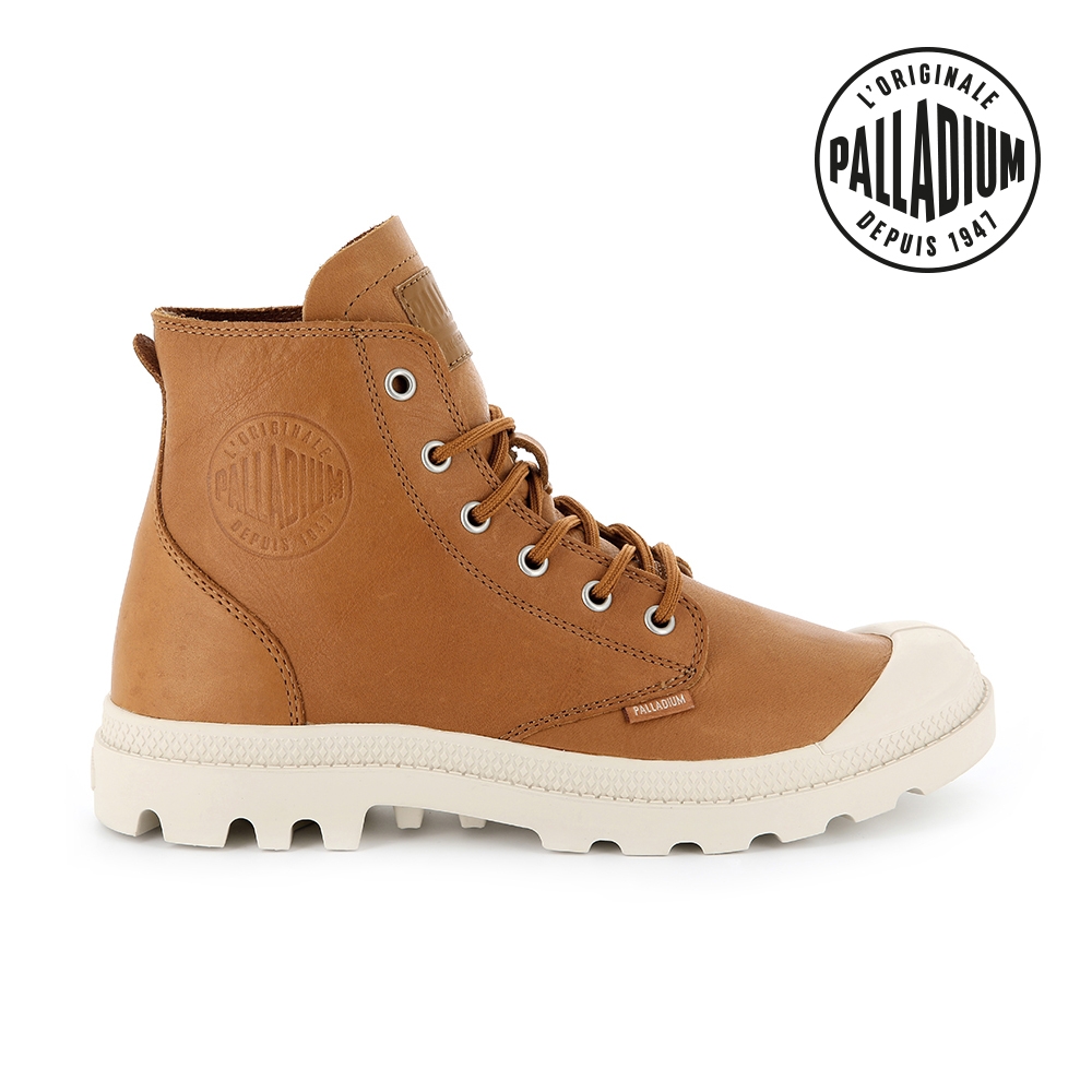 Palladium Pampa HI LTH UL經典皮革靴-女-咖啡