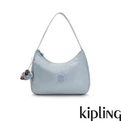 Kipling 月光藍佐蘇打汽水造型大開口拉鍊手提肩背包-ESTEBAN