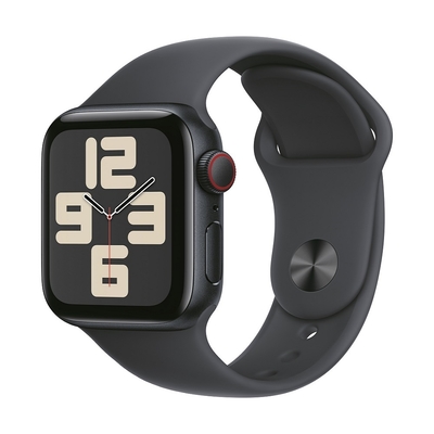 (預購)Apple Watch SE 2024 LTE 40mm 鋁金屬-運動型錶帶-S/M