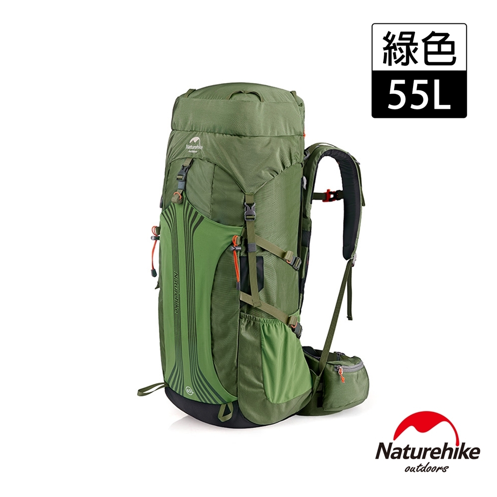 Naturehike 55+5L 云徑重裝登山後背包 自助旅行包 軍綠-急