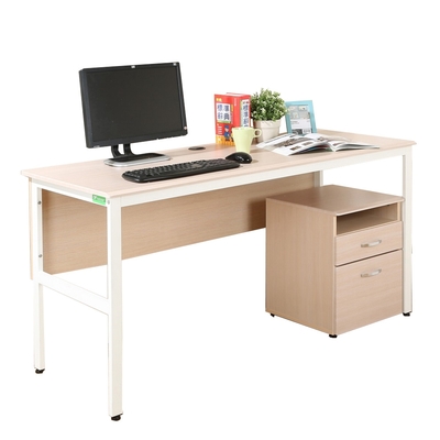 《DFhouse》頂楓150公分電腦辦公桌+活動櫃-楓木色 150*60*76