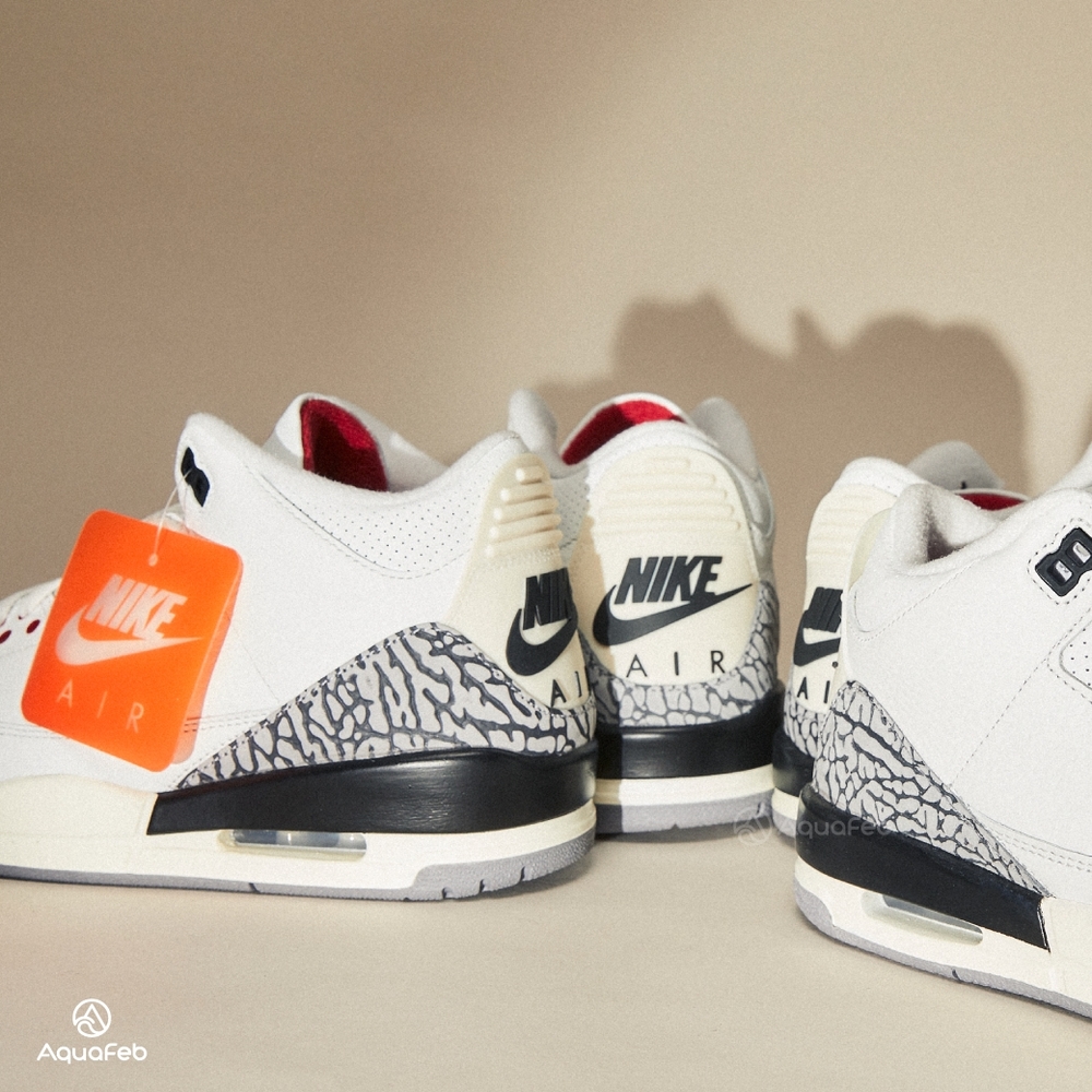 Nike Air Jordan 3 Retro 男鞋白色白水泥老屁股爆裂喬丹運動休閒鞋