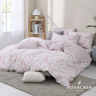 HOYACASA 100%精梳純棉兩用被床包組-多款任選(單人/雙人/加大均一價)
