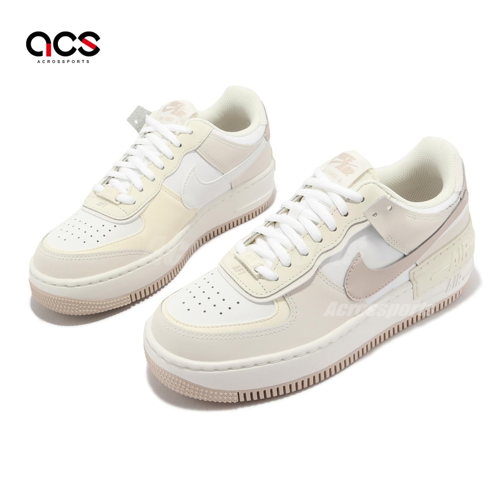 Nike 休閒鞋Wmns AF1 Shadow 女鞋白米豆沙低筒經典FN3444-121 | 休閒鞋