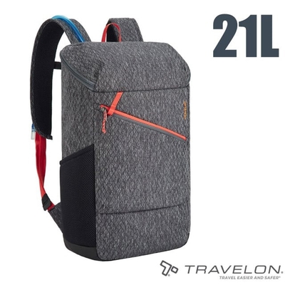 【Travelon】Greenlander 城市防盜後背包21L(27X48X16cm)/雙肩包.旅遊背包_TL-43578 編織灰