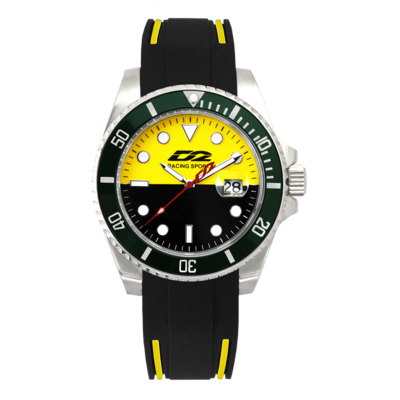 D2 RACING SPORT 極限運動潛水腕錶 (黃黑面/錶徑45mm含錶冠)