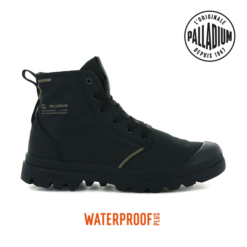 PALLADIUM PAMPA LITE+ RCYCL WP+再生纖維輕量防水靴-中性-黑