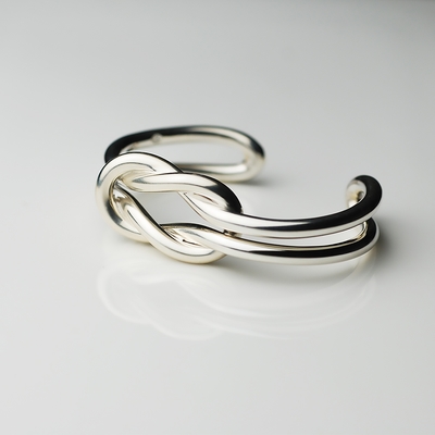 Georg Jensen DOUBLE LOVE KNOT#627 雙結純銀手環