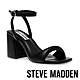 STEVE MADDEN-BIBI 一字帶繞踝粗跟涼鞋-黑色 product thumbnail 1