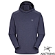 ARCTERYX 始祖鳥 男 Cormac Hoody 登山輕量透氣快乾長袖連帽排汗衣.帽T.運動休閒衫_黑寶石 product thumbnail 1