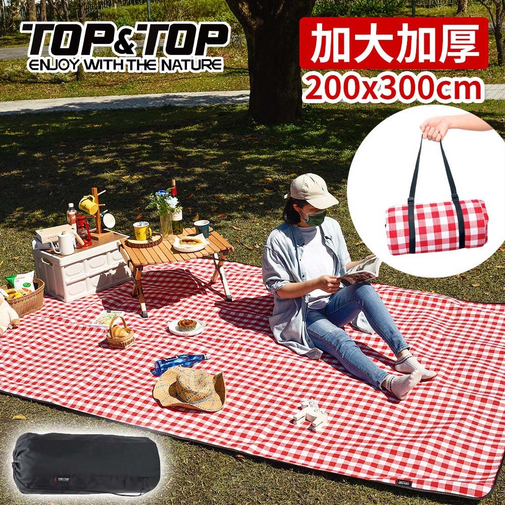 韓國TOP&TOP 加大繽紛野餐墊(200x300cm) 露營 地墊 防潮墊