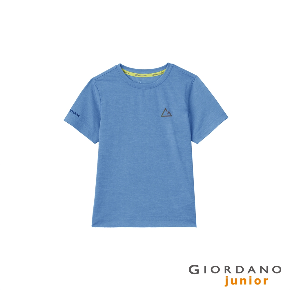 GIORDANO 童裝G-MOTION超輕涼感T恤 - 75 仿段彩海水藍