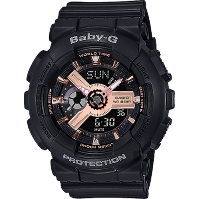 CASIO 卡西歐 Baby-G 粉紅金手錶 送禮推薦 BA-110RG-1A