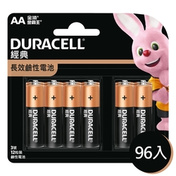 【金頂DURACELL金霸王】經典 3號AA 96入裝 長效 鹼性電池(1.5V長效鹼性電池)