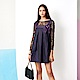 ICHE 衣哲 3D蕾絲雕花拼接假兩件造型禮服洋裝-紫外光色 product thumbnail 1