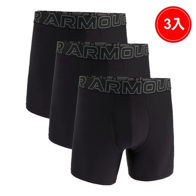 【UNDER ARMOUR】UA 男 Perf Tech 6吋四角褲(3入)_1383878-001