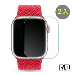 RedMoon Apple Watch 9/8/7 3D高清透明TPU奈米水凝膜滿版螢幕保護貼 2入 41/45mm