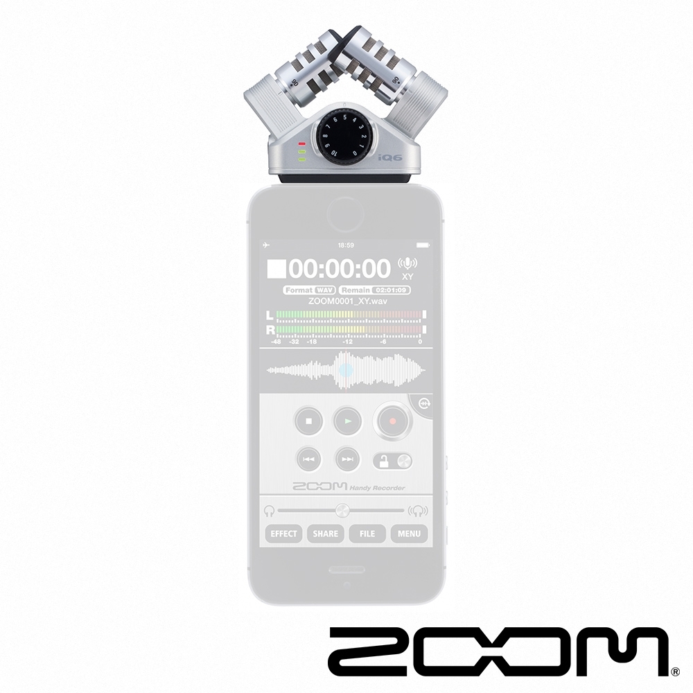 ZOOM iQ6 立體聲收音麥克風│適 iOS Lightning