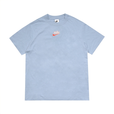 Nike 短袖上衣 NSW Essential Tee 女款 藍 純棉 短T 彩虹人物 塗鴉 寬鬆 DV3204-494