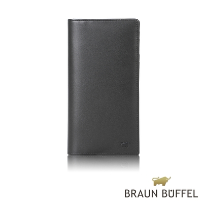 【BRAUN BUFFEL 德國小金牛】台灣總代理 路西奧 15卡長夾-黑色/BF399-631-BK