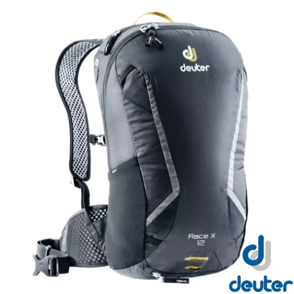 Deuter 新 Race X 12L 超輕量拔熱式排汗透氣單車健行背包(附防雨罩)_黑