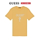 【GUESS】經典百搭跳色LOGO短T-黃 product thumbnail 1