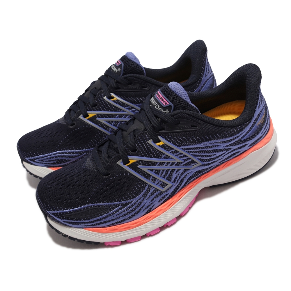 New Balance 慢跑鞋 Fresh Foam 860 V12 女鞋 寬楦 黑 藍紫 反光 路跑 運動鞋 W860G12D