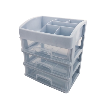 【派樂】多功能三層 化妝品收納盒(1入)收納箱 置物箱 透明收納盒置物架