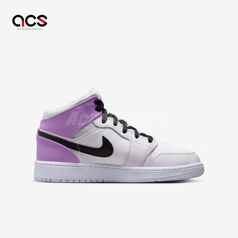 Nike Air Jordan 1 Mid GS 葡萄紫Barely Grape 女鞋大童鞋AJ1 DQ8423