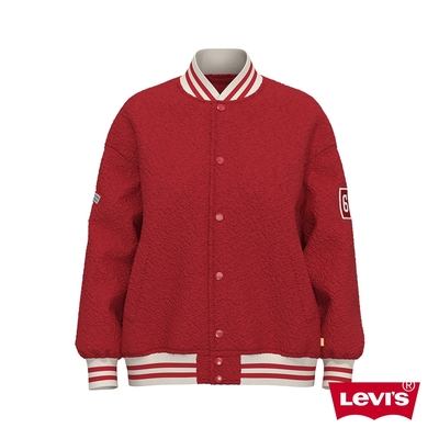 Levis Gold Tab金標系列 女款 Oversize寬鬆版棒球外套 紅