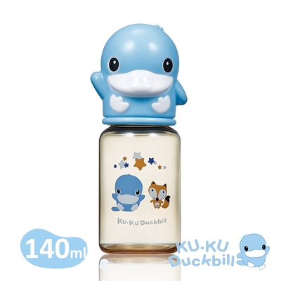 KUKU酷咕鴨 星燦造型PPSU標準奶瓶140ml(藍/粉)