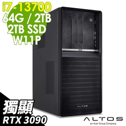 Acer 宏碁 Altos P130F9 商用工作站(i7-13700/64G/2TB+2TB SSD/RTX3090-24G/W11P)