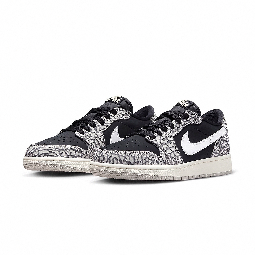 Nike Jordan 1 Retro Low OG 大童象紋爆裂紋水泥低筒喬丹休閒鞋CZ0858