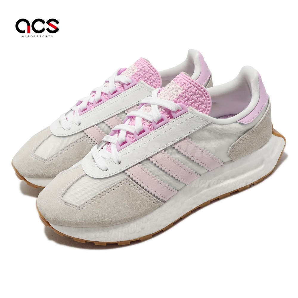 adidas 休閒鞋 Retropy E5 W 女鞋 白 米白 粉紅 復古 BOOST 麂皮 膠底 愛迪達 GW9418