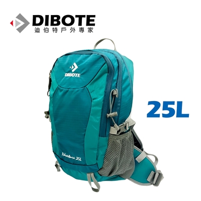 迪伯特DIBOTE 極輕骨架。人體工學25L登山背包/登山包 -湖綠