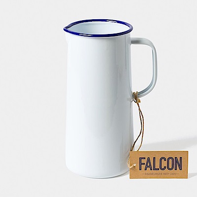 Falcon 獵鷹琺瑯 琺瑯3品脫冷水壺 1.7L 藍白