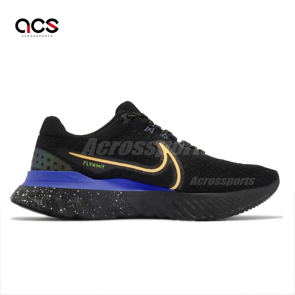 Nike 慢跑鞋React Infinity Run FK 3 男鞋黑路跑支撐緩震透氣運動鞋