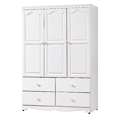 AS-莫莉白色4x6尺衣櫥-120x56x182cm