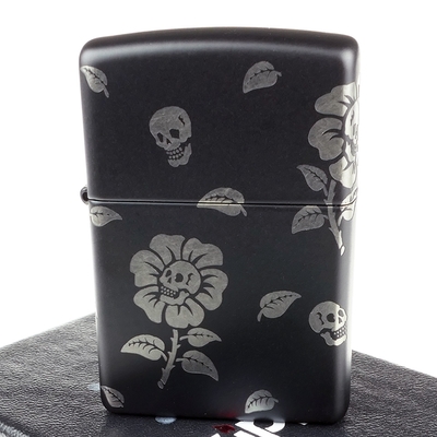 【ZIPPO】美系~Flower Skulls-骷髏花圖案打火機