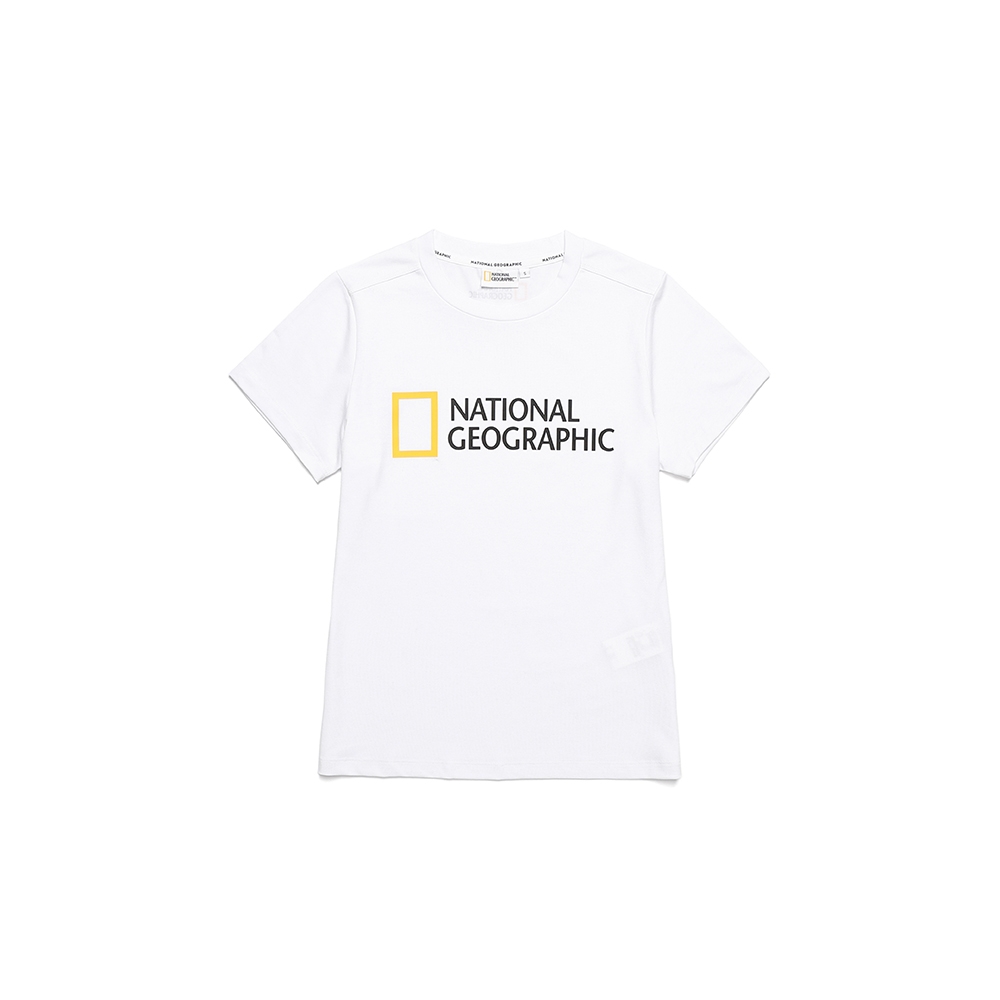 NATIONAL GEOGRAPHIC 女 W TRUTA BIG LOGO H/TEE 短袖T恤 白-N212WTS210010