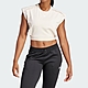 Adidas Power Crop T 女款 米白色 彈性 短版 運動 訓練 休閒 短袖 上衣 IM2707 product thumbnail 1