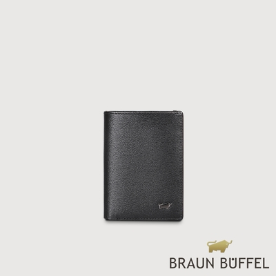 【BRAUN BUFFEL 德國小金牛】台灣總代理 波索-A 名片夾-黑色/BF519-141-BK