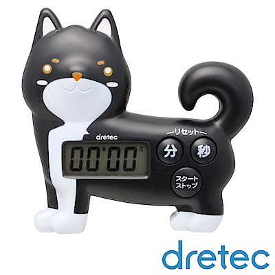 dretec 新柴犬造型計時器-黑