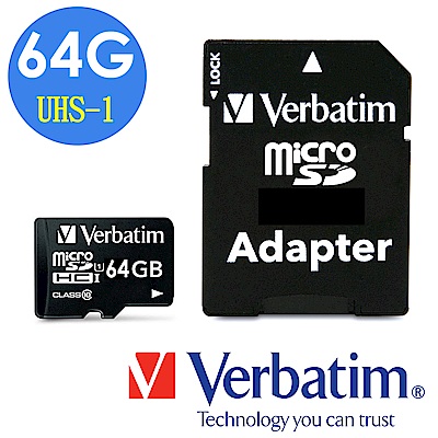 Verbatim 威寶 64GB Micro SDXC UHS-1 記憶卡 (含轉卡)